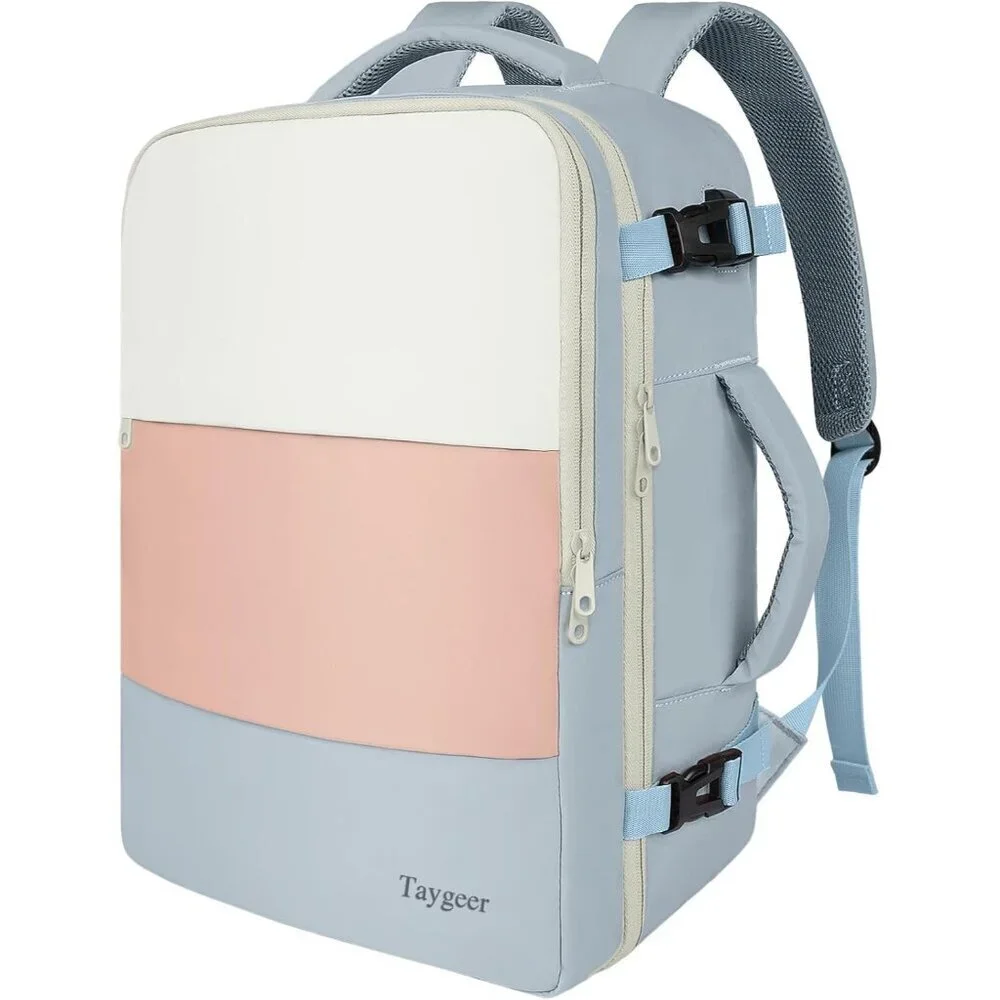 Travel Princess Pink Backpack for Women Carry On Laptop Bag USB Port TSA Pouch